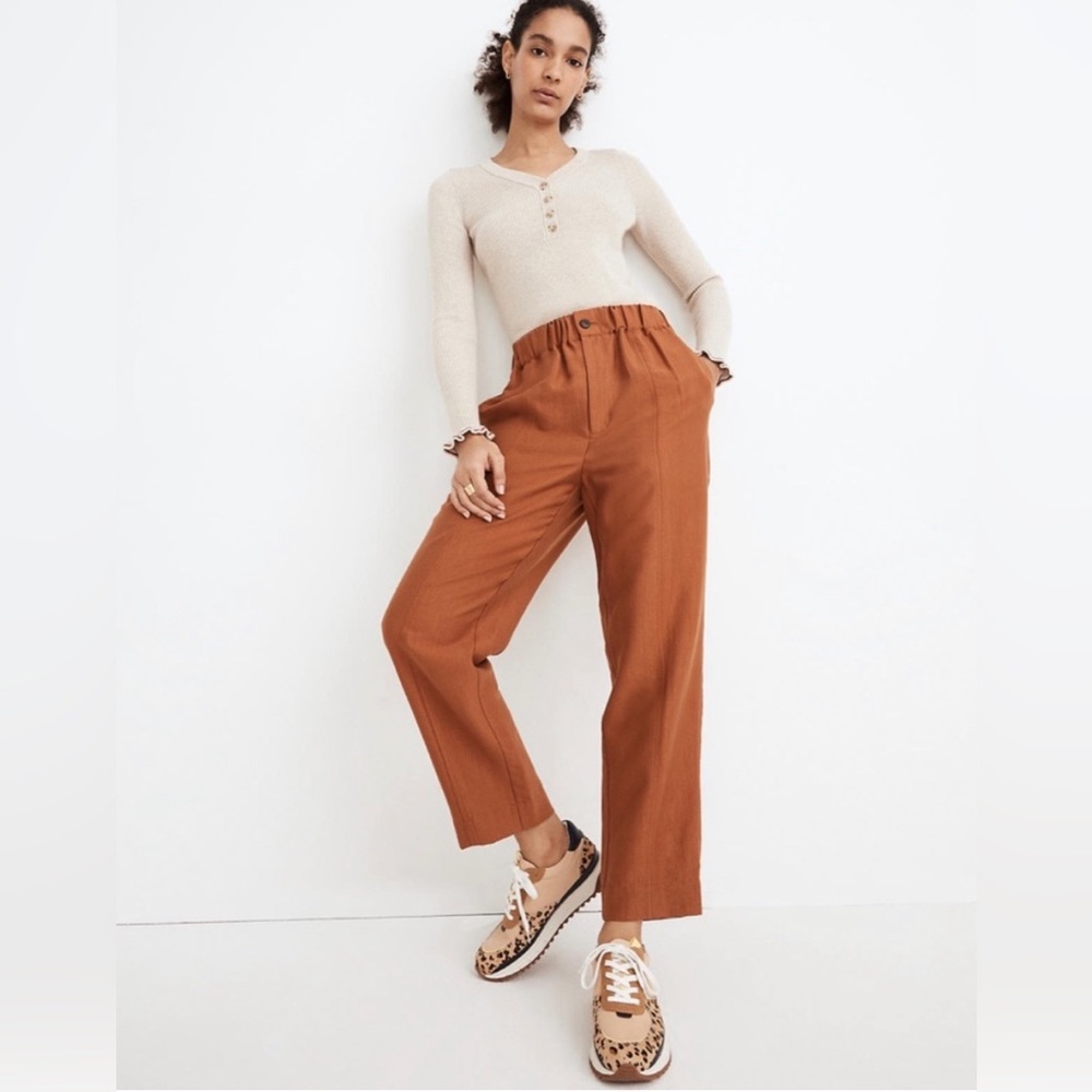 Madewell Tapered Huston Pull-On Crop Pants size small